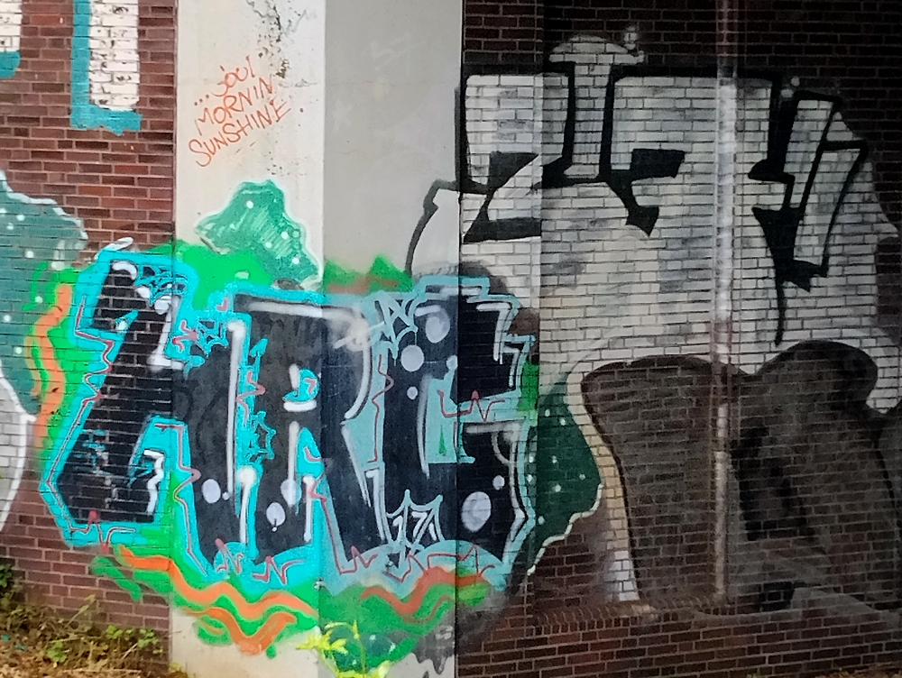 Graffiti covered...